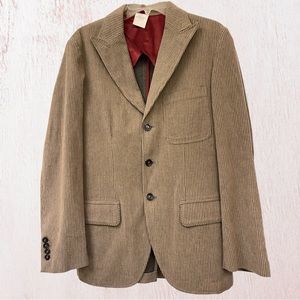 BERETTA GALLERY TAN CORDUROY MEN'S JACKET - Made in Italy - Size 40 US